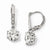 Sterling Silver CZ Leverback Earrings