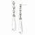 Sterling Silver CZ Teardrop Dangle Post Earrings