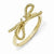 Sterling Silver Gold-plated Fancy Bow CZ Ring