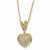 Sterling Silver Gold-Plated CZ Heart Necklace