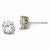 Sterling Silver Gold-plated X O 6.5mm CZ Stud Earrings