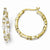 Sterling Silver Gold-plated In/Out CZ Post Hoop Earrings