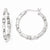 Sterling Silver In/Out CZ Post Hoop Earrings