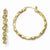 Sterling Silver Gold-plated CZ Hoop Earrings