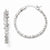 Sterling Silver CZ Fancy Hoop Earrings