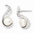 Sterling Silver CZ Freshwater Cultured Pearl Swirl Post Earrings