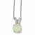 Sterling Silver Synthetic Opal Cabochon & CZ Necklace