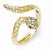 Gold-plated Sterling Silver CZ Snake Ring