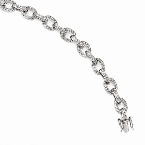 Sterling Silver Cz Bracelet