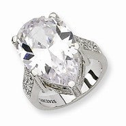 Sterling Silver Pear-shape CZ Ring