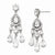 Sterling Silver CZ Post Dangle Earrings