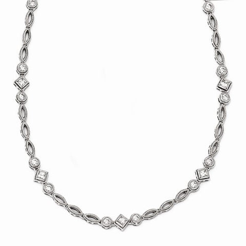 Sterling Silver CZ Necklace