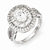 Sterling Silver Fancy Oval CZ Ring