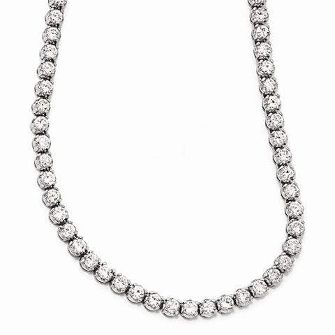Sterling Silver CZ Necklace