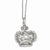 Sterling Silver CZ Crown Necklace