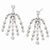 Sterling Silver CZ Dangle Post Earrings