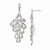 Sterling Silver CZ Fancy Dangle Post Earrings
