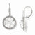 Sterling Silver CZ Circle Leverback Earrings