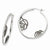 Sterling Silver CZ Black & White Hoop Earrings