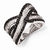 Sterling Silver CZ White and Black Ring