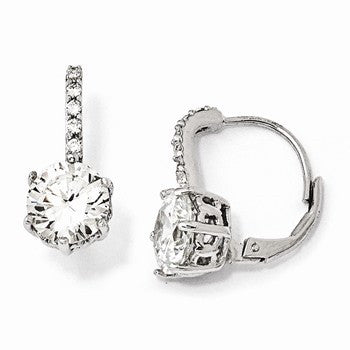 Sterling Silver CZ Dangle Earrings