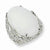 Sterling Silver CZ White Simulated Agate Ring