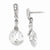 Sterling Silver CZ Teardrop Dangle Post Earrings