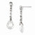 Sterling Silver CZ Teardrop Dangle Post Earrings