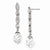 Sterling Silver CZ Teardrop Dangle Post Earrings