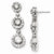 Sterling Silver CZ Circle Dangle Post Earrings