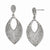 Sterling Silver CZ Dangle Post Earrings