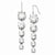 Sterling Silver CZ 5-Stone Shepherd Hook Dangle Earrings