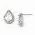 Sterling Silver CZ Teardrop Post Earrings