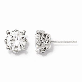 Sterling Silver CZ Post Earrings