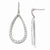 Sterling Silver CZ Teardrop Dangle Post Earrings