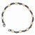 Sterling Silver Gold Plated Cz Bracelet