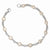 Sterling Silver Rose Gold Plated Cz Bracelet