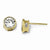 Sterling Silver Gold-Plated CZ Post Earrings