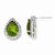 Sterling Silver Simulated Peridot CZ Post Earrings