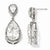 Sterling Silver Fancy CZ Dangle Post Earrings