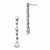 Sterling Silver CZ Dangle Post Earrings