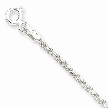 Sterling Silver Diamond-Cut Rope Chain