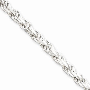 Sterling Silver Diamond-Cut Rope Chain