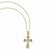Sterling Silver & Gold-Plated Dia & Emerald Cross Necklace