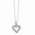 Sterling Silver & Platinum-Plated Dia & Sapphire Heart Necklace