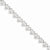 Sterling Silver Diamond Heart Bracelet