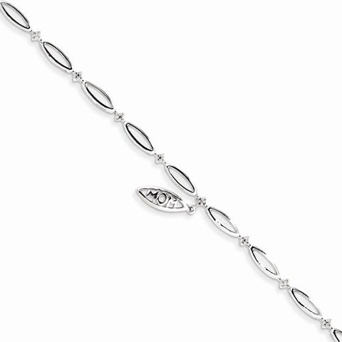 Sterling Silver Diamond Bracelet