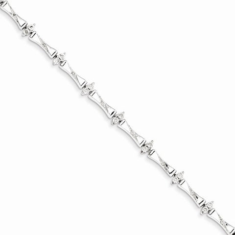 Sterling Silver Diamond Bracelet