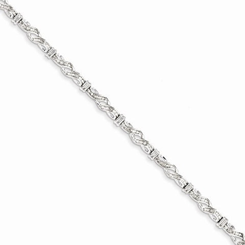 Sterling Silver Diamond Bracelet