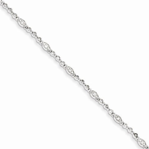 Sterling Silver Diamond Bracelet